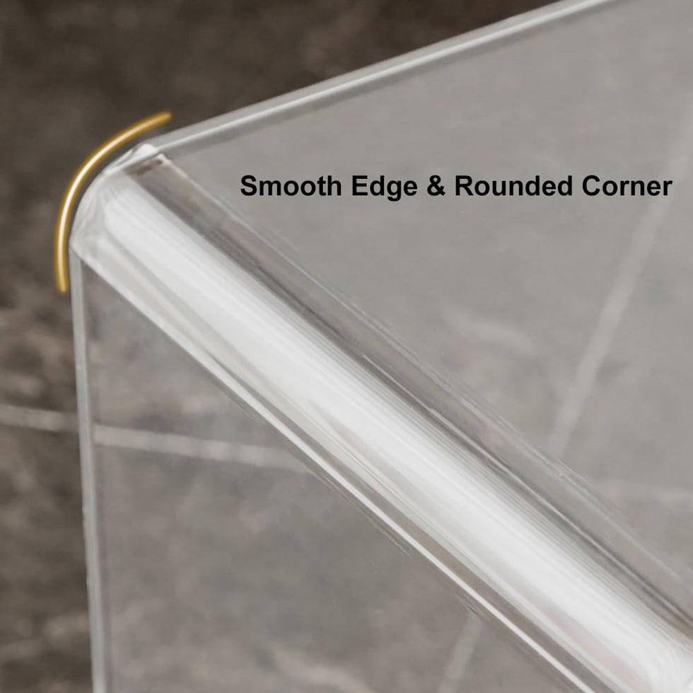 HMR - Modern End Table with Storage C-Shaped