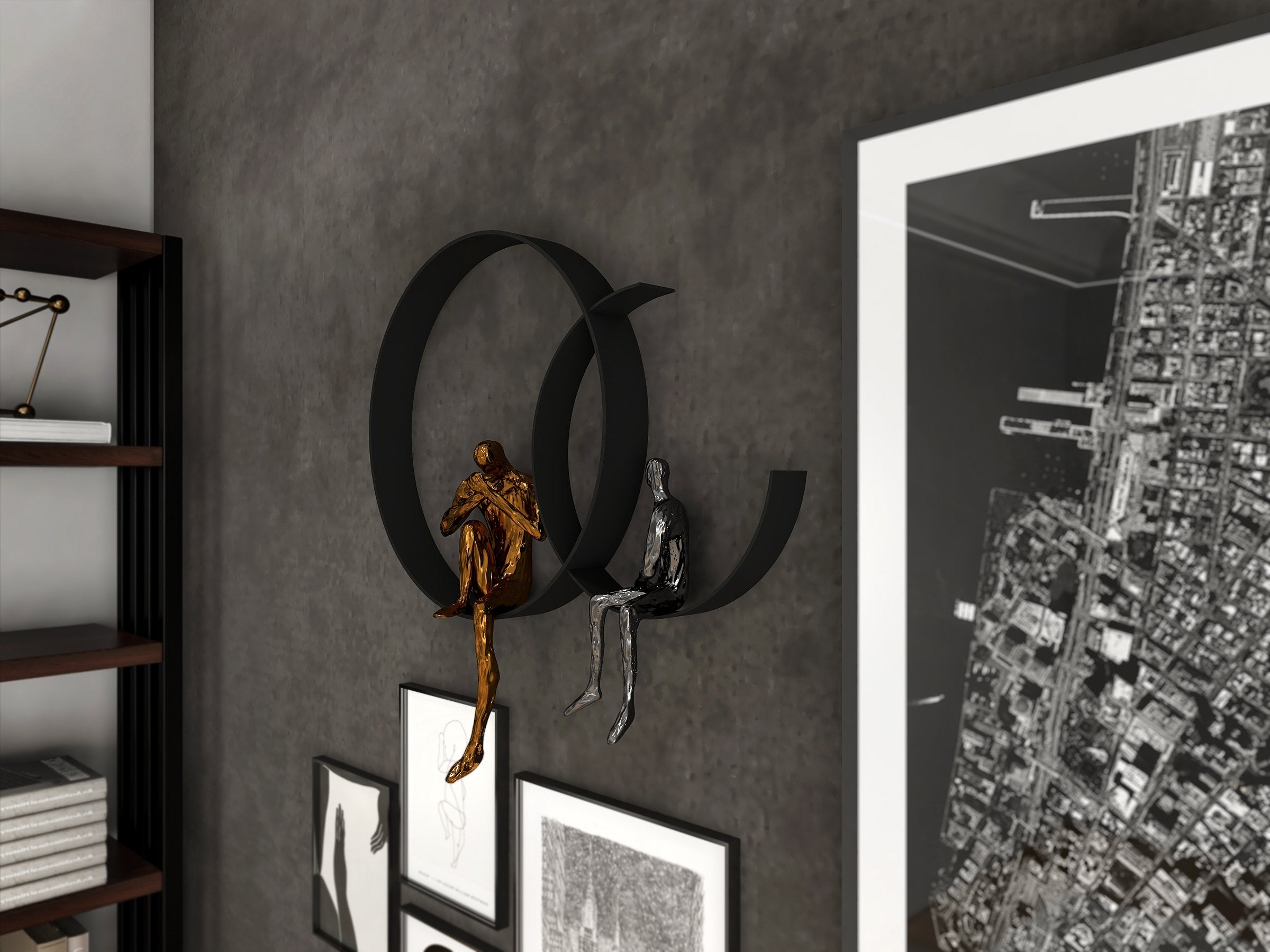 HMR - Modern 3D Artistic Figure Wall Decor