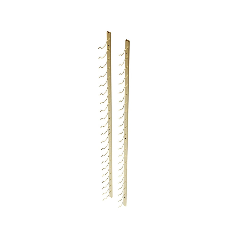 HMR - Modern Gold Wall Mounted Wine Bottle Rack 21-Bottle Metal Wine Rack