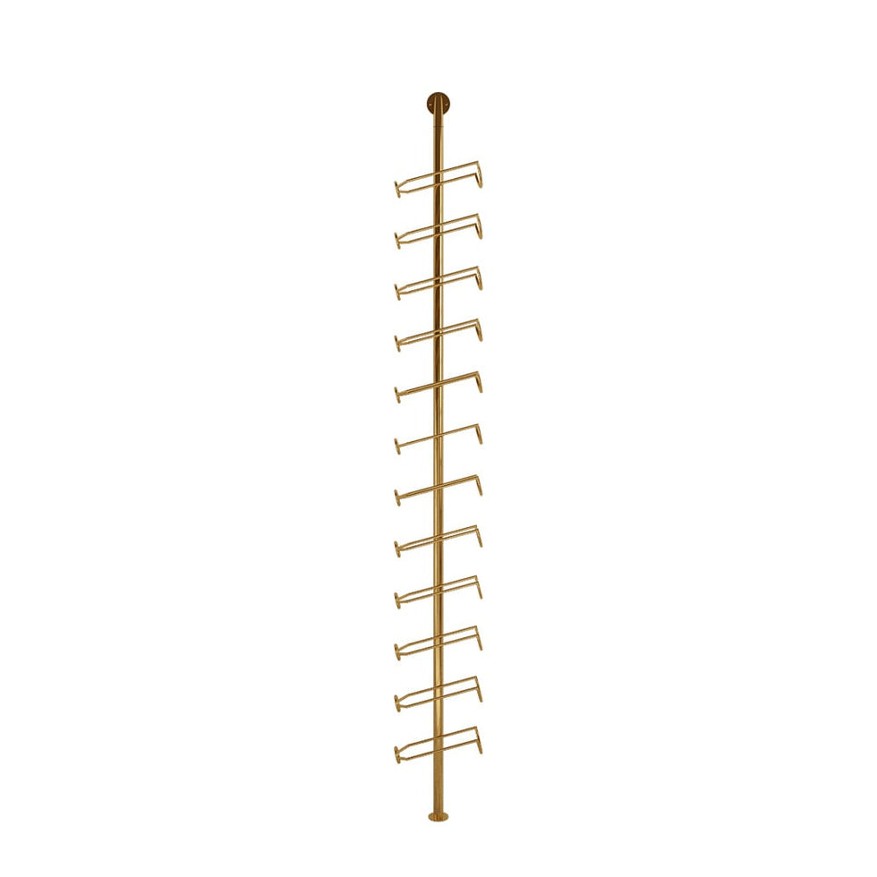 HMR - Industrial Gold Floor Wine Rack Metal 4 Piece 48-Bottle Vertical Tall Wine Rack