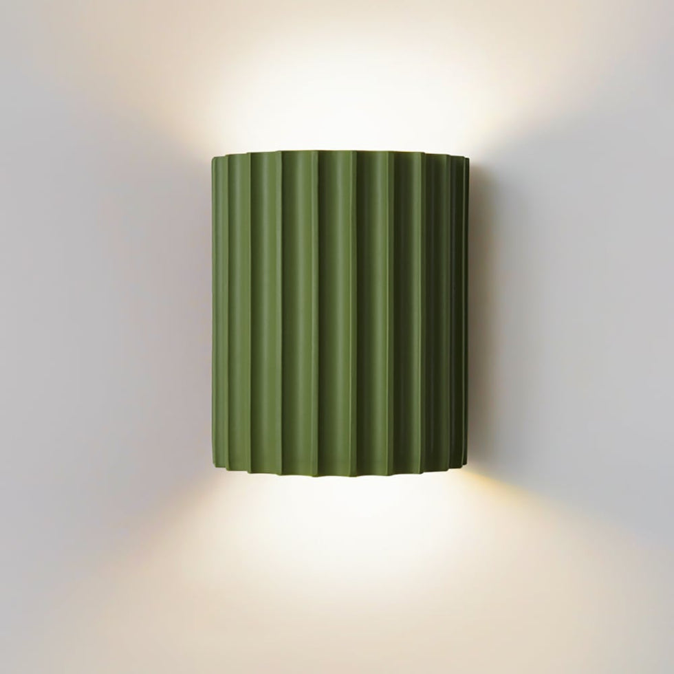 HMR - Modern Green Half-Cricle Resin Wall Sconce with 2-Light Living Room Bed Room Kitchen