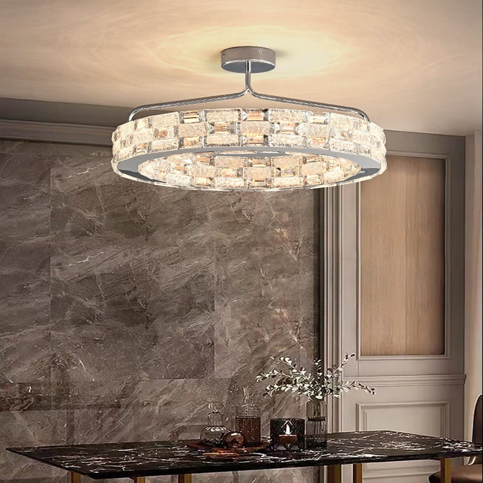 HMR - Modern 3 Color Crystal Chandelier Pendant Light