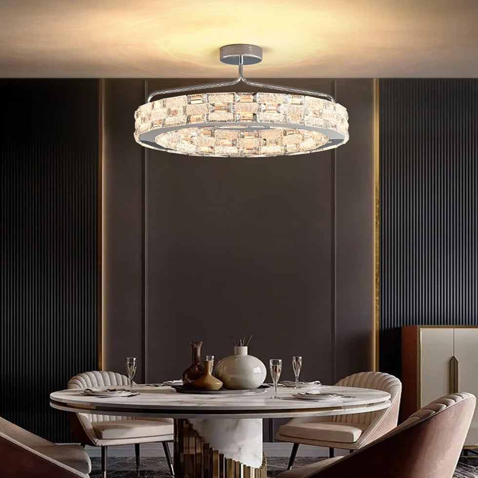 HMR - Modern 3 Color Crystal Chandelier Pendant Light