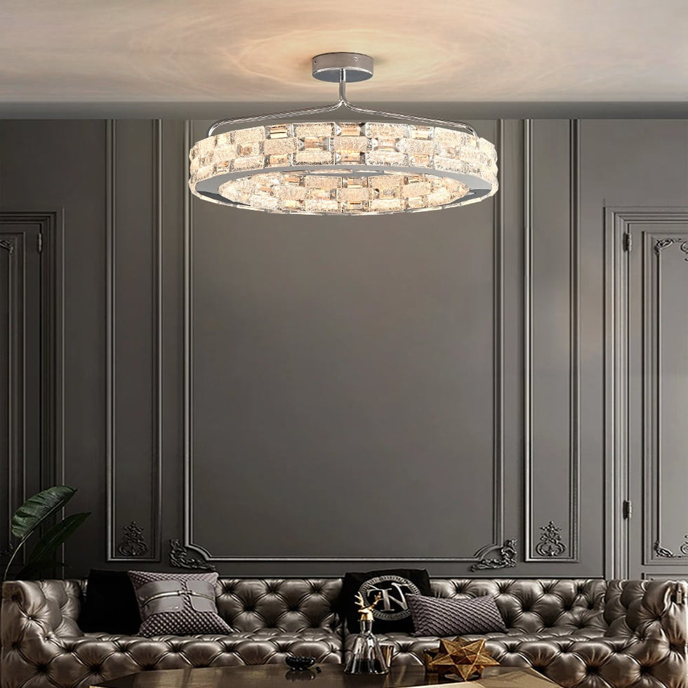 HMR - Modern 3 Color Crystal Chandelier Pendant Light