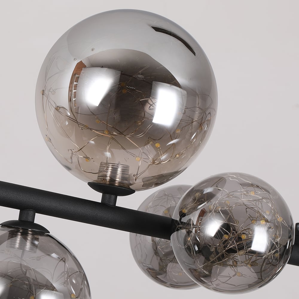 HMR - Modern Kitchen Island Light with Glass Globe Shade Ceiling Pendant Lights