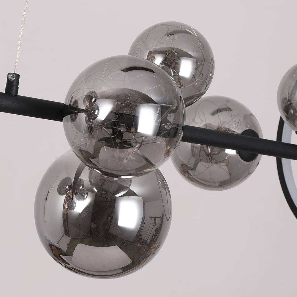 HMR - Modern Kitchen Island Light with Glass Globe Shade Ceiling Pendant Lights