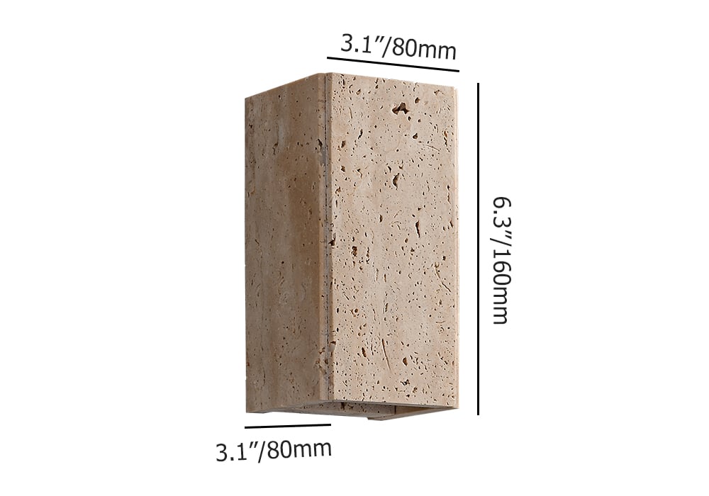 HMR - Travertine LED Outdoor Wall Lighting Modern Waterproof IP65 Outside Wall Sconce
