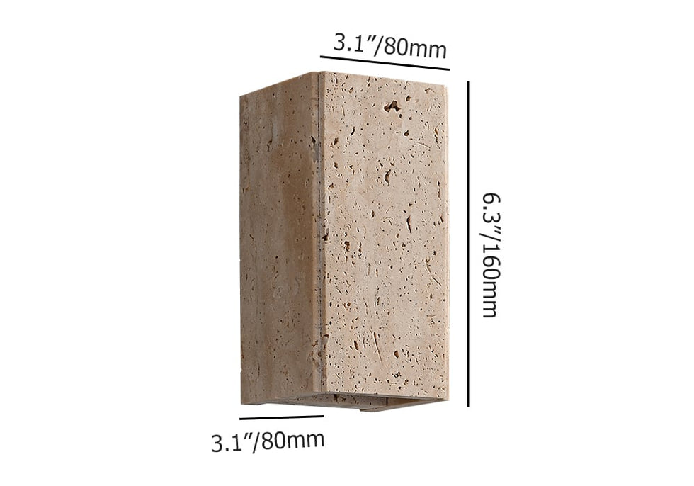 HMR - Travertine LED Outdoor Wall Lighting Modern Waterproof IP65 Outside Wall Sconce