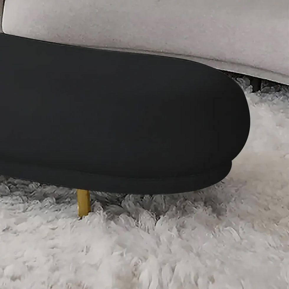 HMR - Modern Curved Bench with Velvet Upholstered