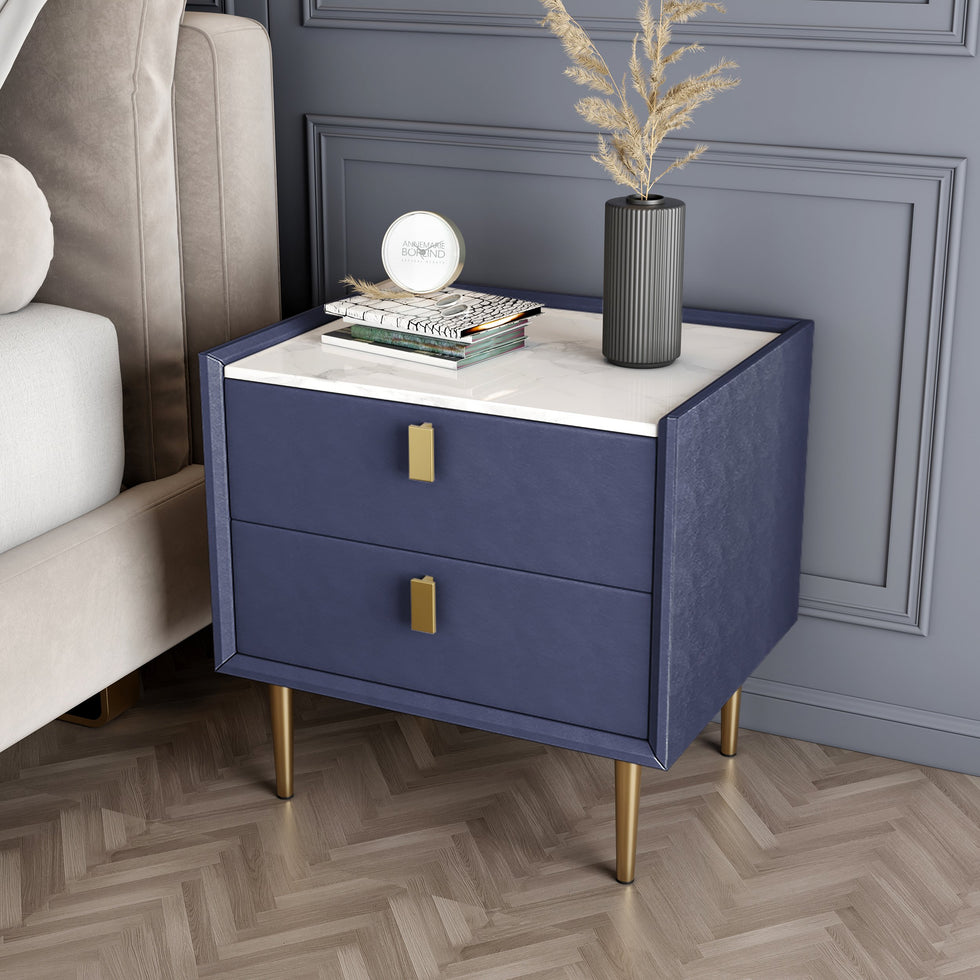 HMR - Modern 2-Drawer Nightstand