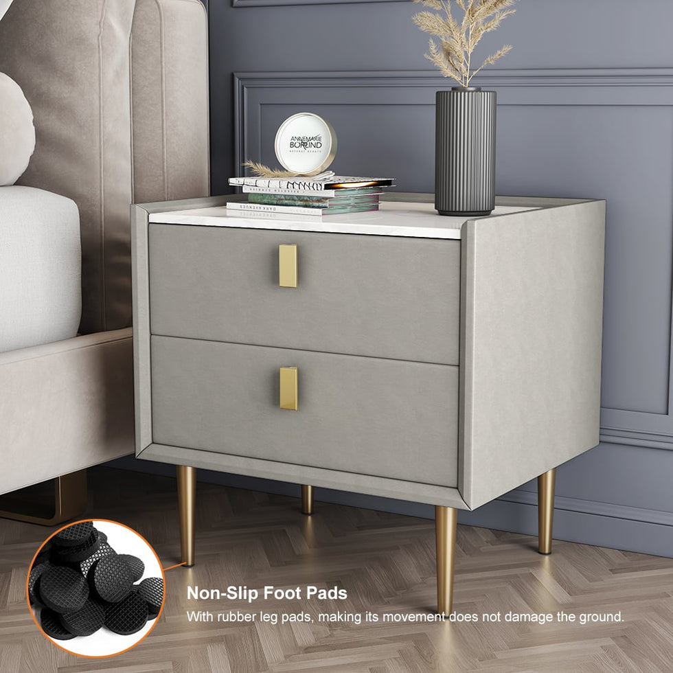 HMR - Modern 2-Drawer Nightstand