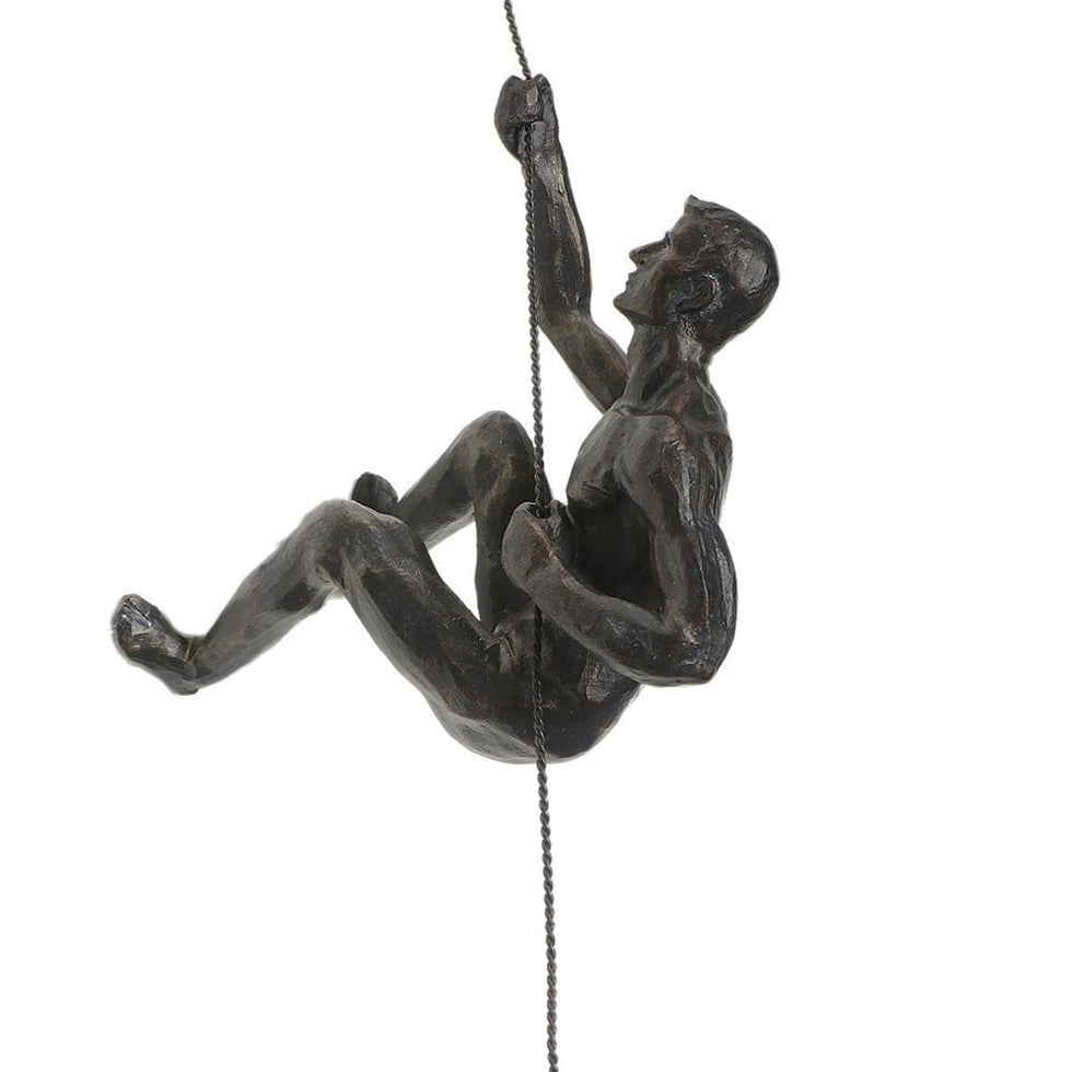 HMR - Industrial 3-Pieces Climbing Man Resin Wall Decor for Living Room & Entryway