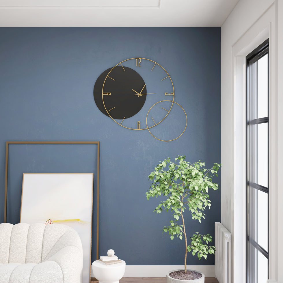 HMR - Modern Round Oversized Wall Clock Home Decor Art