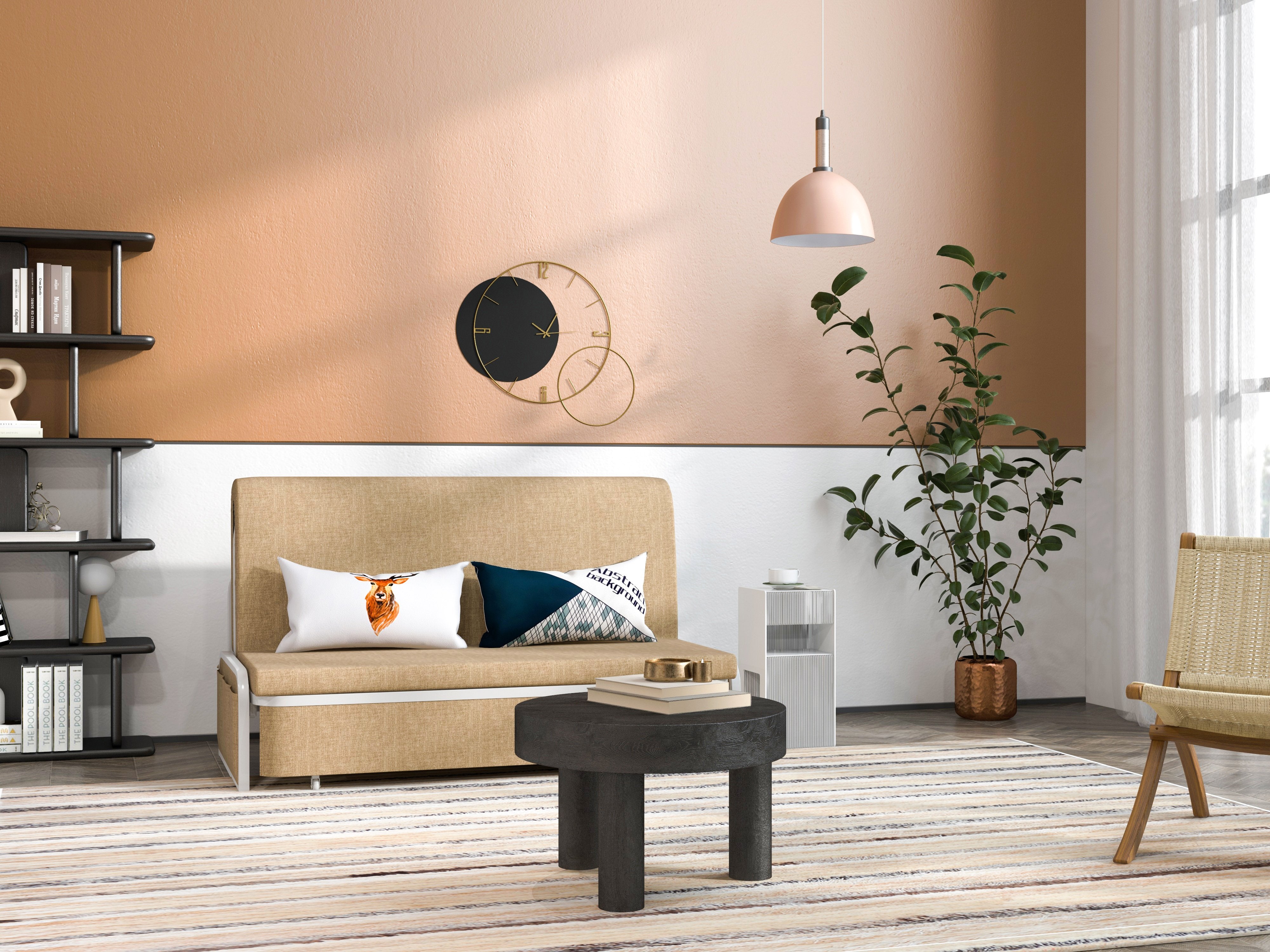 HMR - Modern Round Oversized Wall Clock Home Decor Art