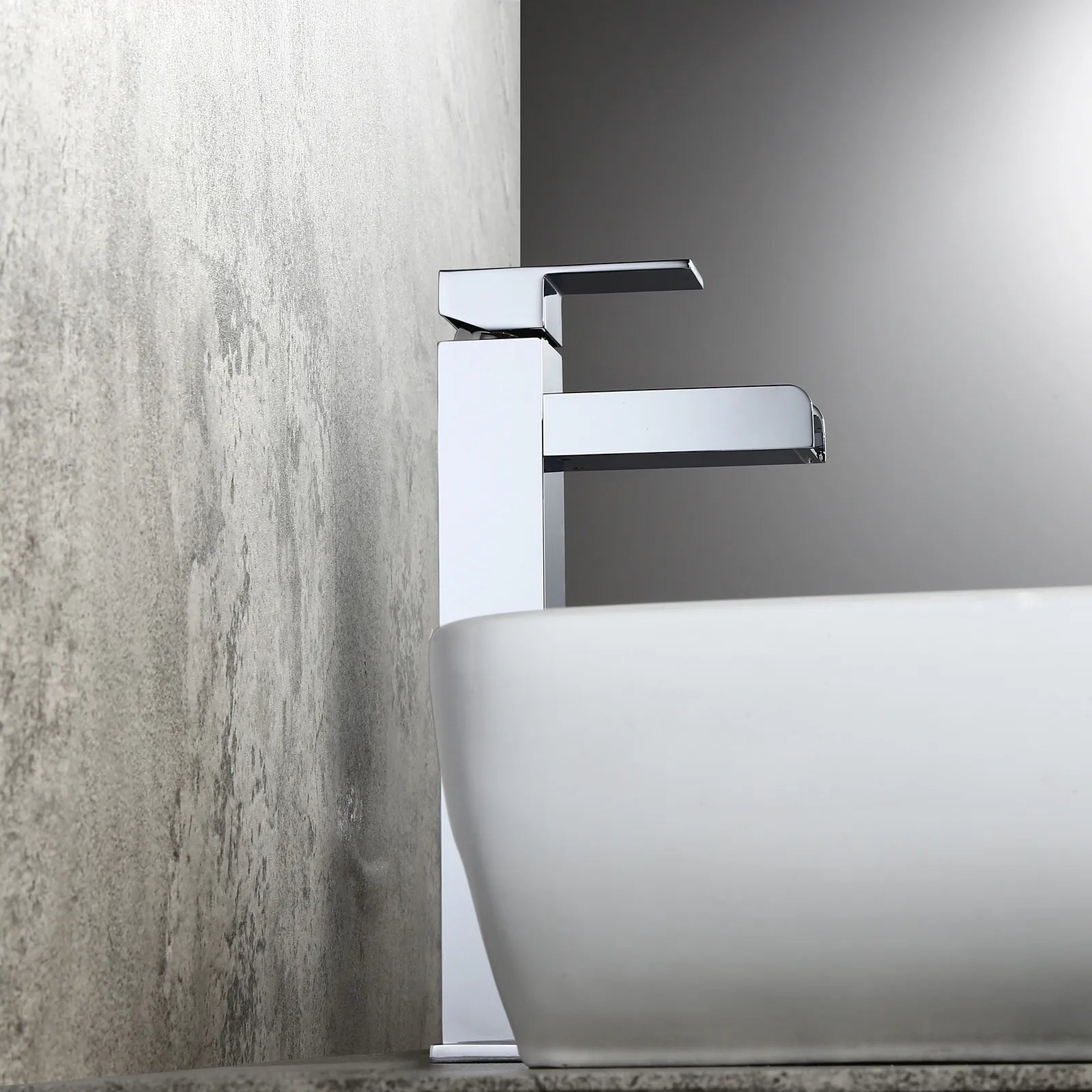 HMR - Modern Waterfall Bathroom Vessel Sink Faucet