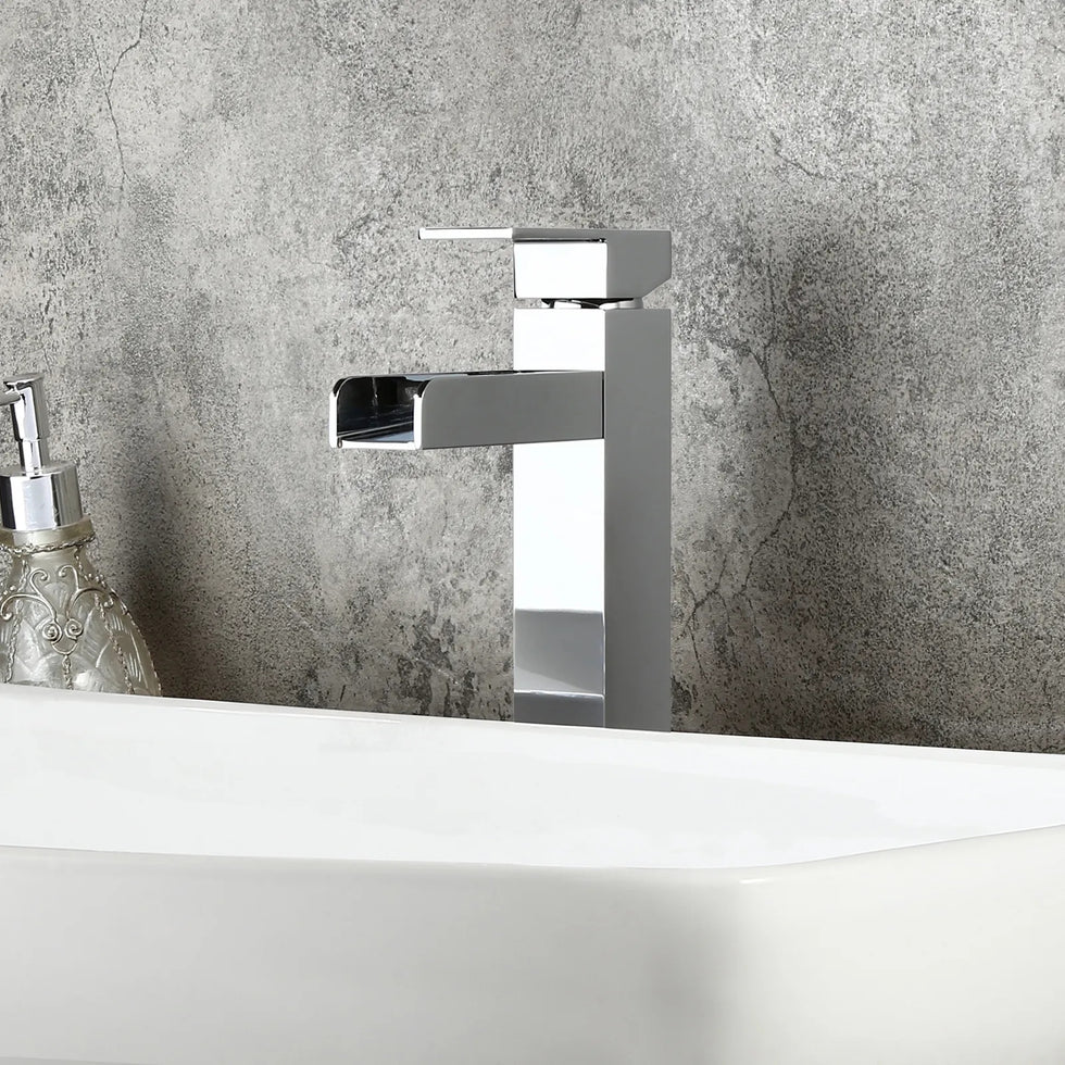 HMR - Modern Waterfall Bathroom Vessel Sink Faucet