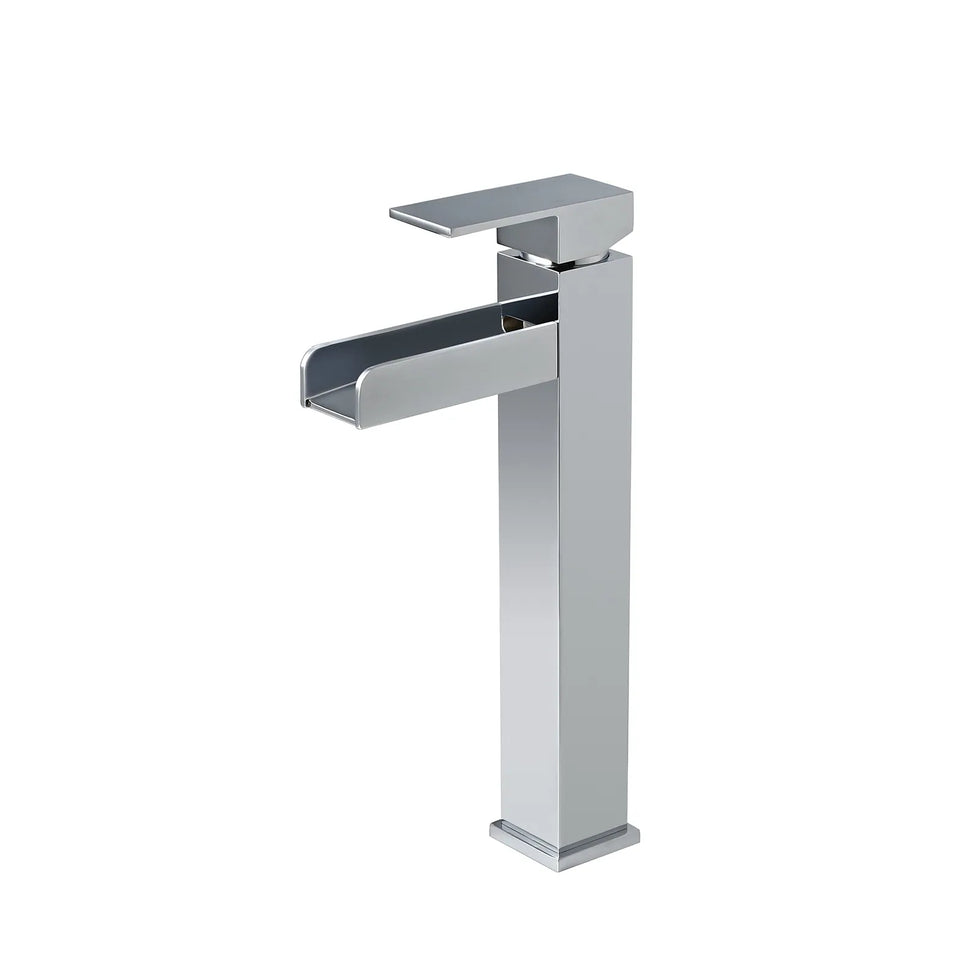 HMR - Modern Waterfall Bathroom Vessel Sink Faucet