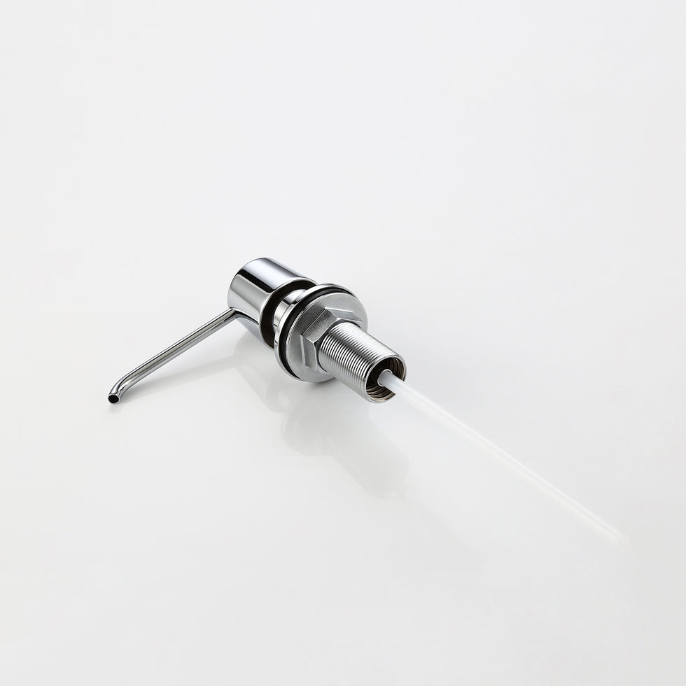 HMR - Modern Deck-Mount Soap Dispenser with Self-Priming Pump in Polished Chrome