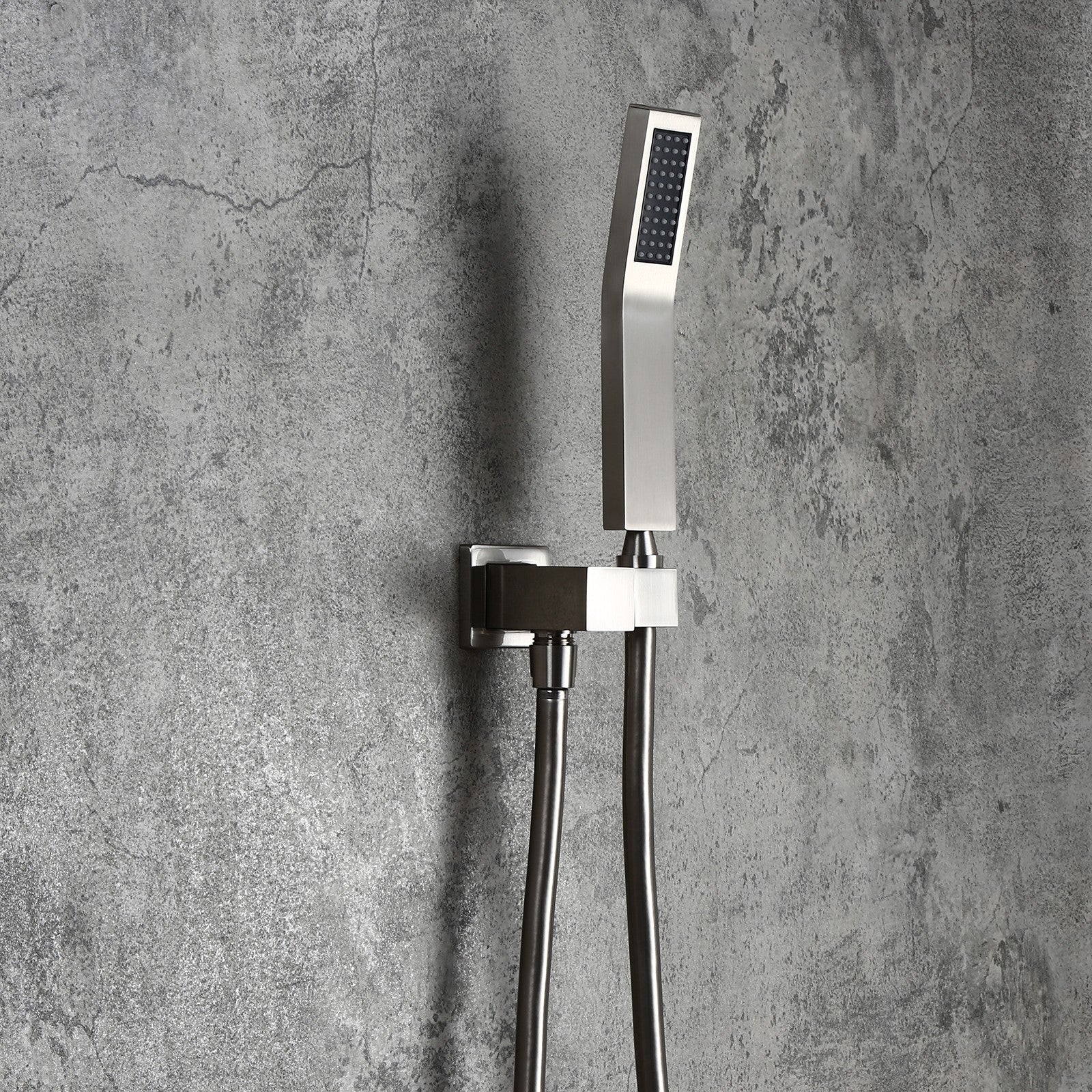 HMR - Modern 8" Wall Mounted Shower System with Handheld Shower Pressure Balance Valve