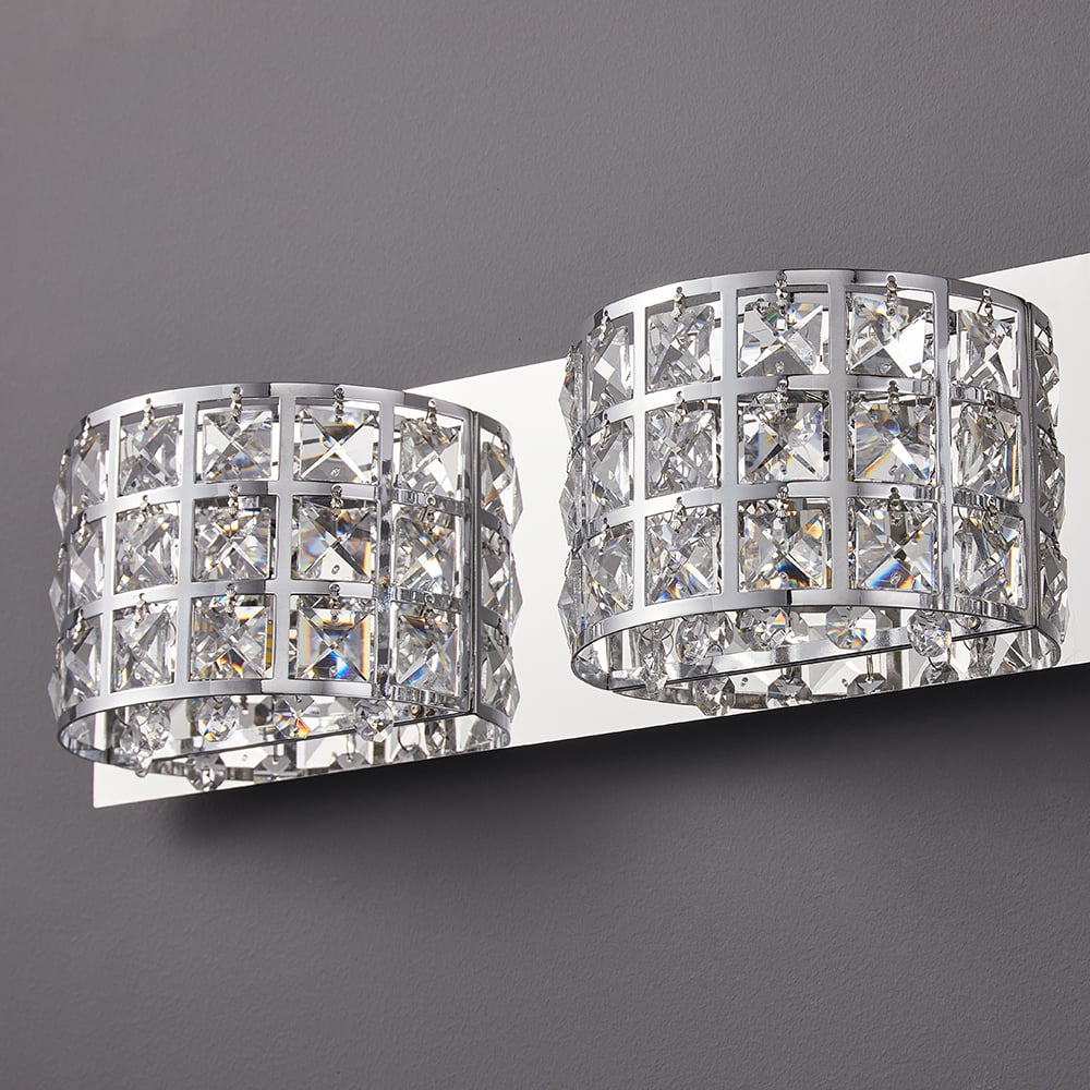 HMR - Modern Crystals 4-Light Bath Vanity Wall Light