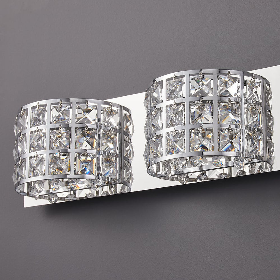 HMR - Modern Crystals 4-Light Bath Vanity Wall Light