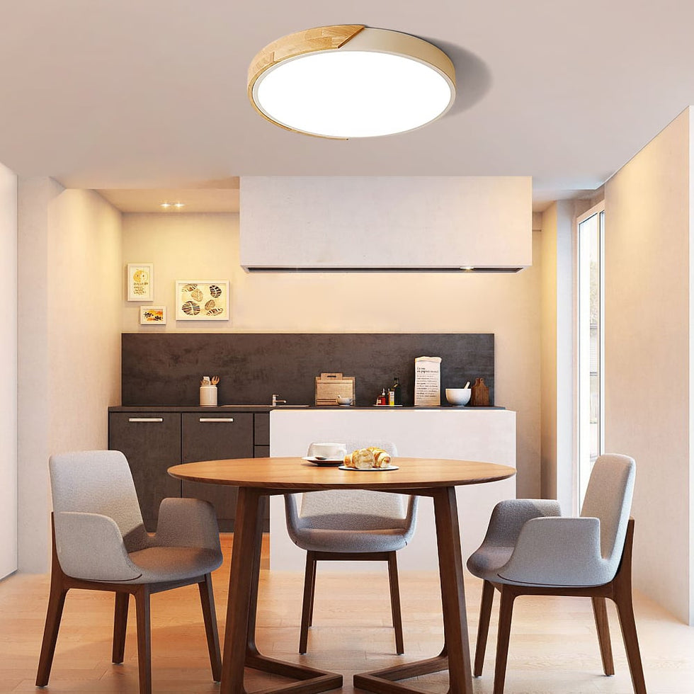 HMR - Modern 24" Drum Flush Mount Ceiling Light