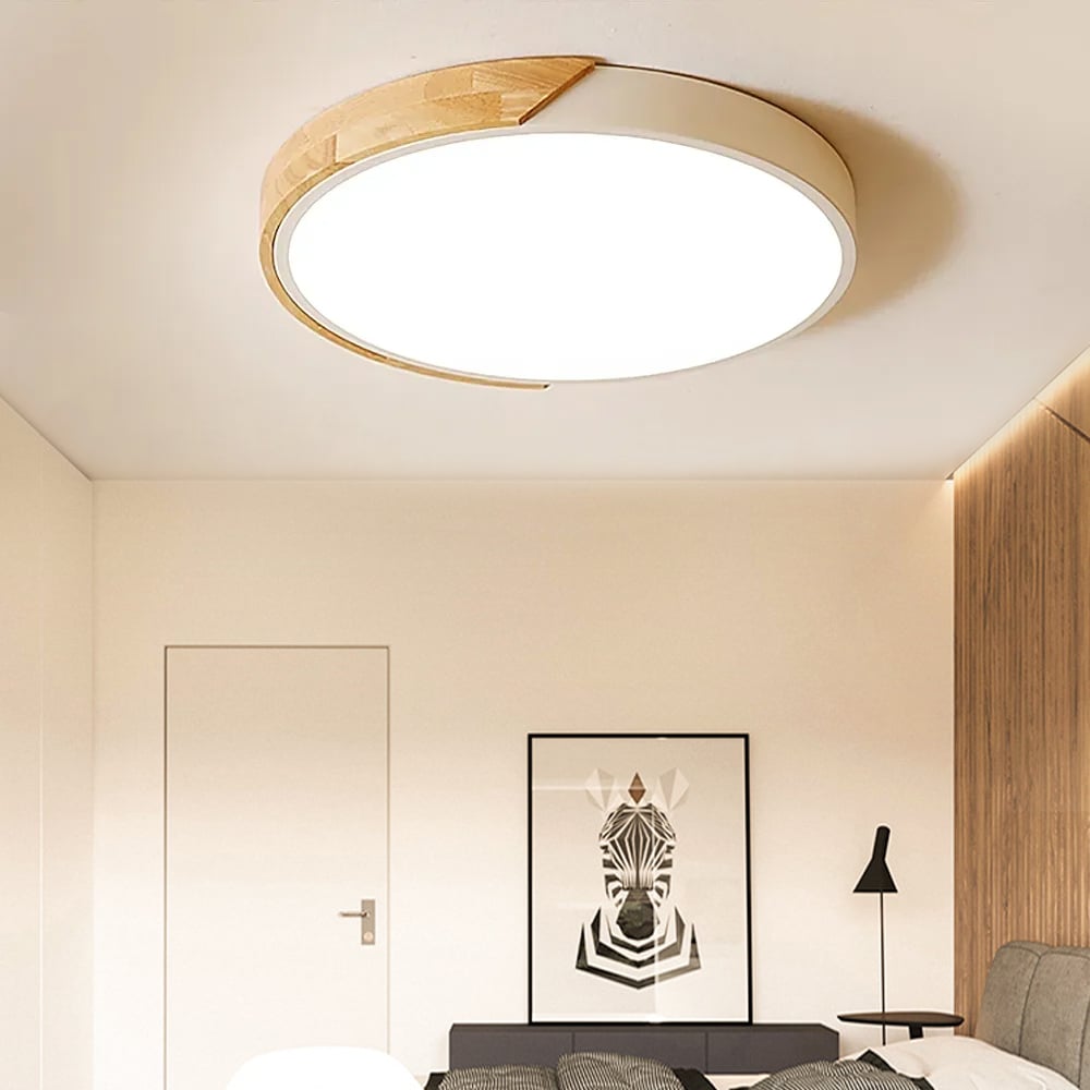 HMR - Modern 24" Drum Flush Mount Ceiling Light