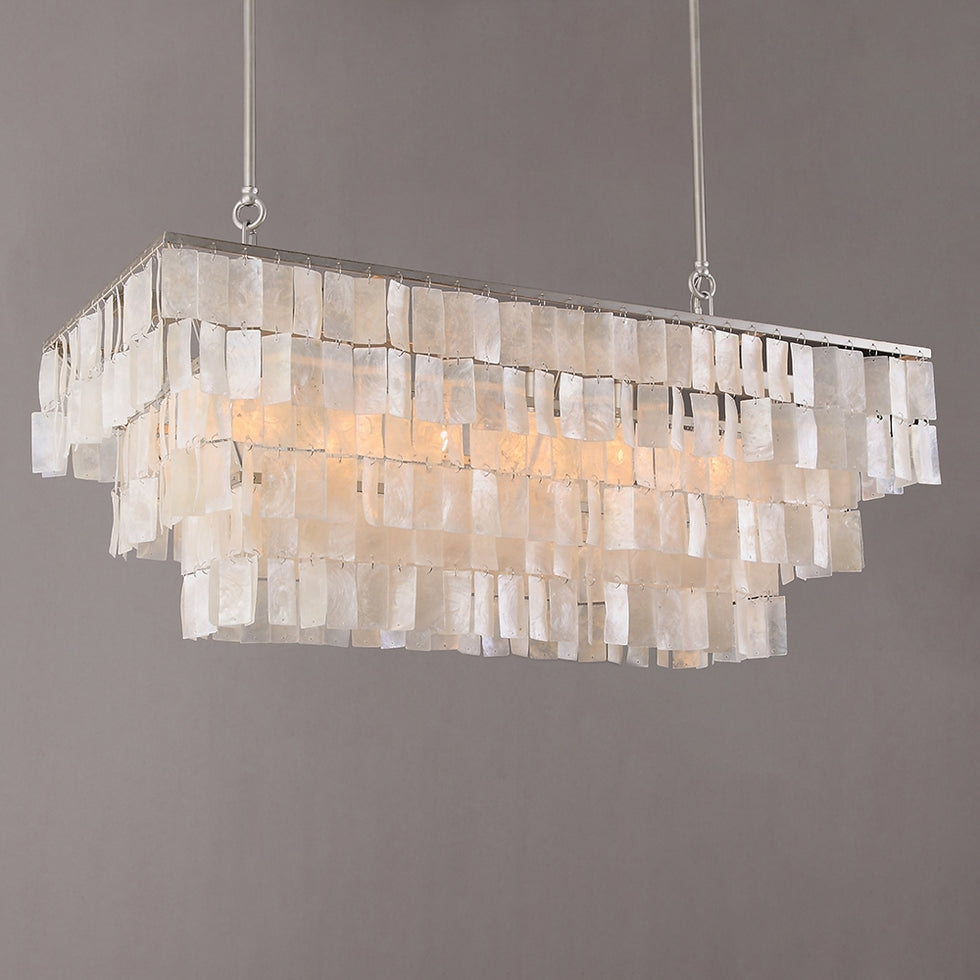 HMR - Elsa French Linear Shell Kitchen Island Light in 6-Light