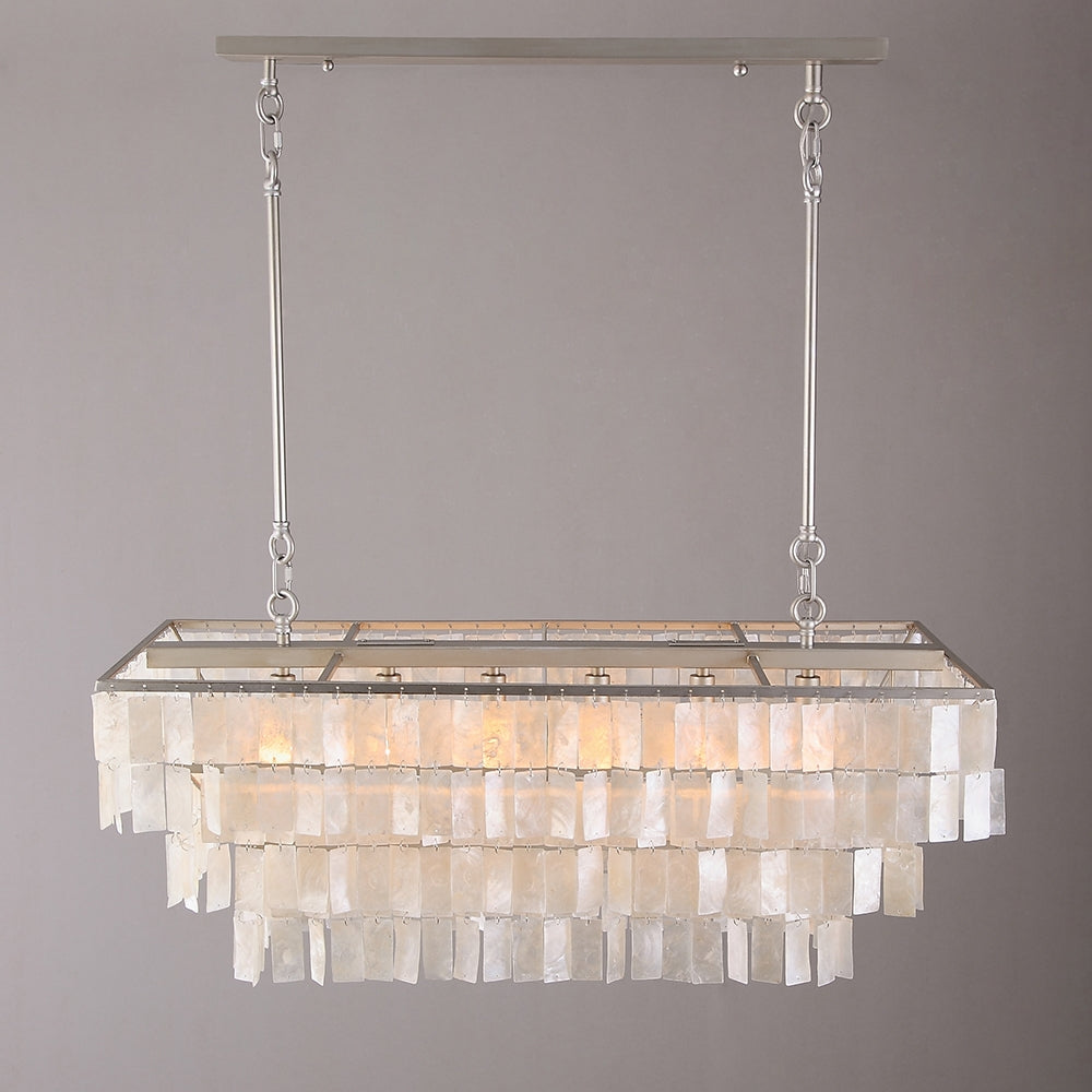 HMR - Elsa French Linear Shell Kitchen Island Light in 6-Light