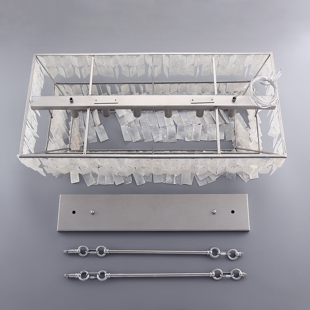 HMR - Elsa French Linear Shell Kitchen Island Light in 6-Light