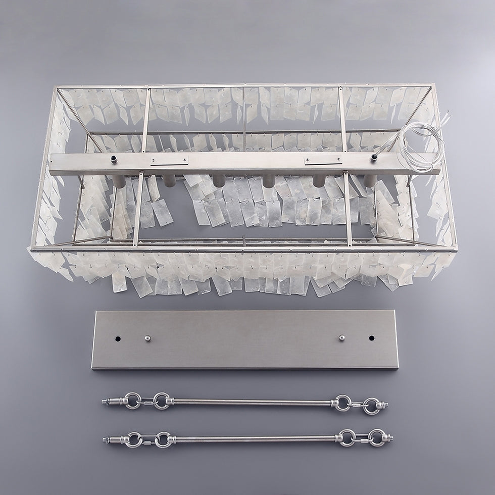 HMR - Elsa French Linear Shell Kitchen Island Light in 6-Light