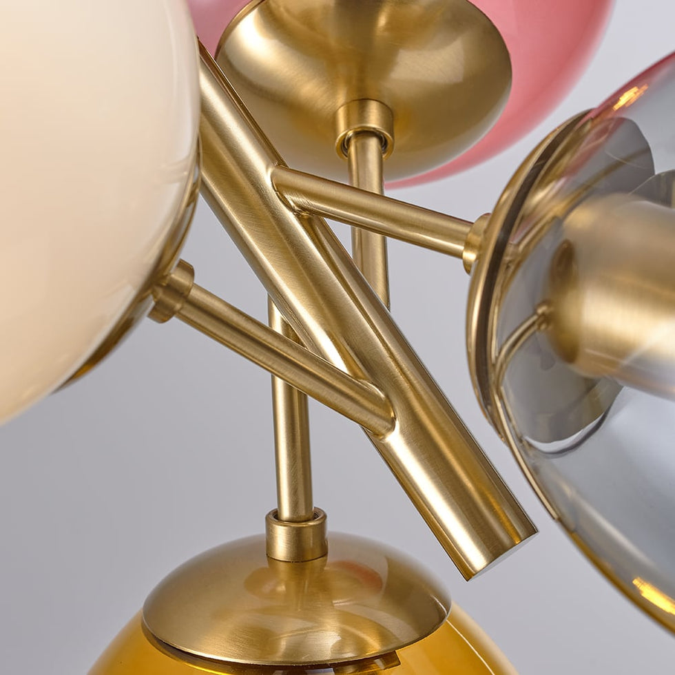 HMR - Modern 4-Light Glass Balloon Pendant Light in Multicolor