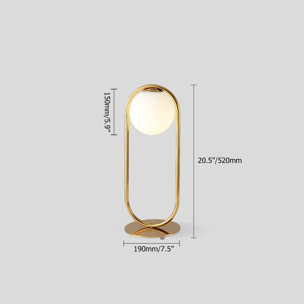 HMR - Glass Globe Table Lamp LED