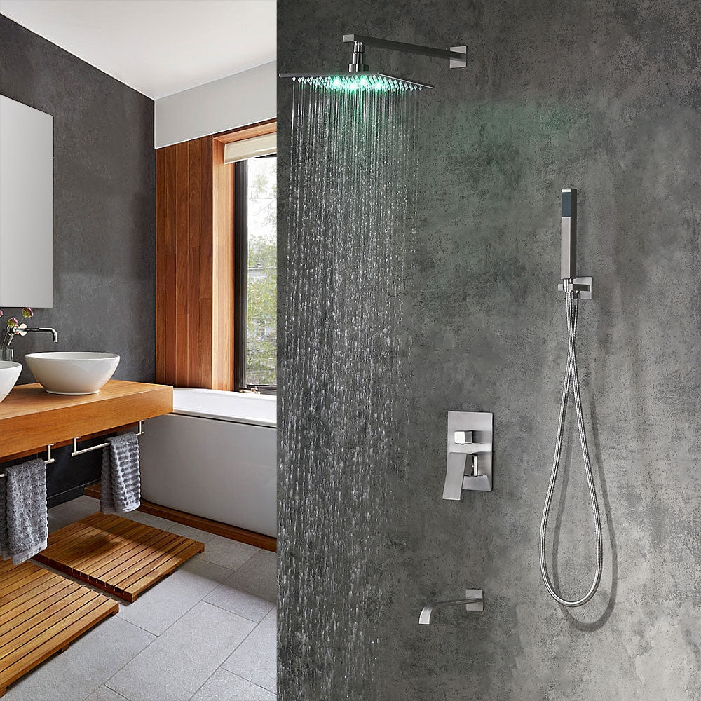 HMR - Dree 10" Shower Set with Hand Shower & Tub Spout
