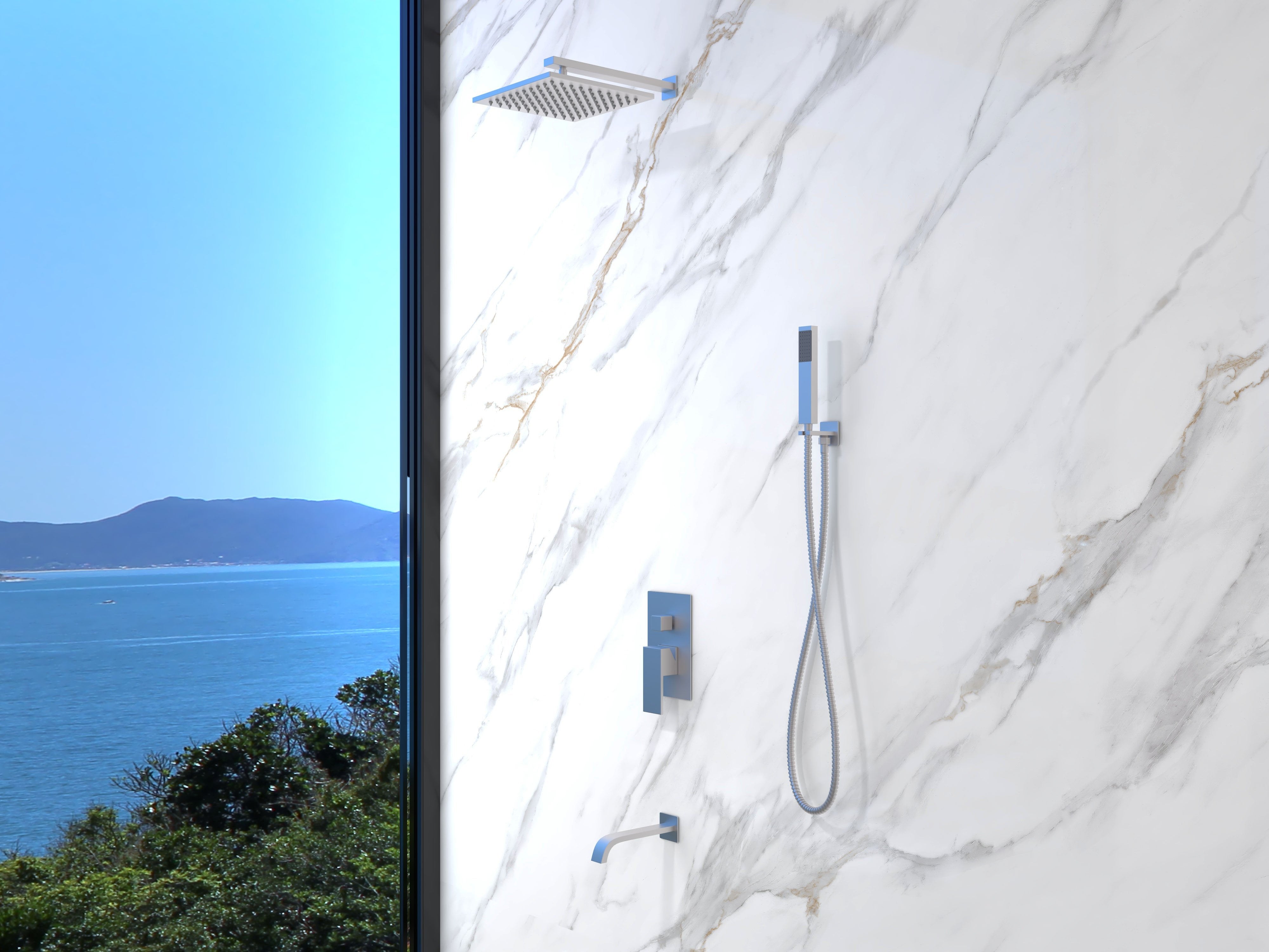 HMR - Dree 10" Shower Set with Hand Shower & Tub Spout