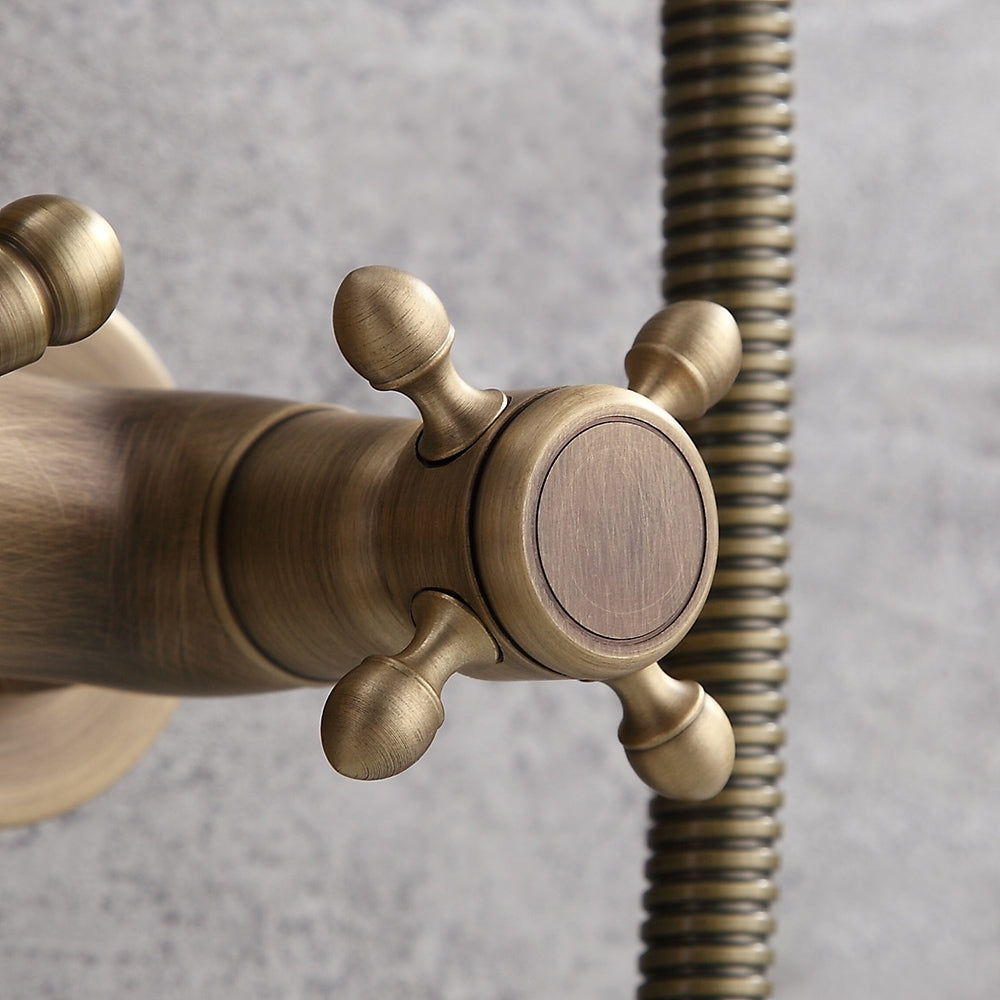 HMR - Chester Wall Mount Clawfoot Tub Filler in Brass
