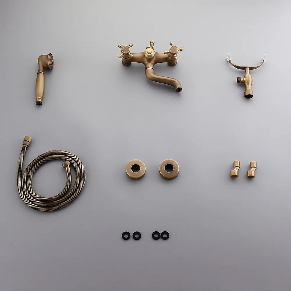 HMR - Chester Wall Mount Clawfoot Tub Filler in Brass