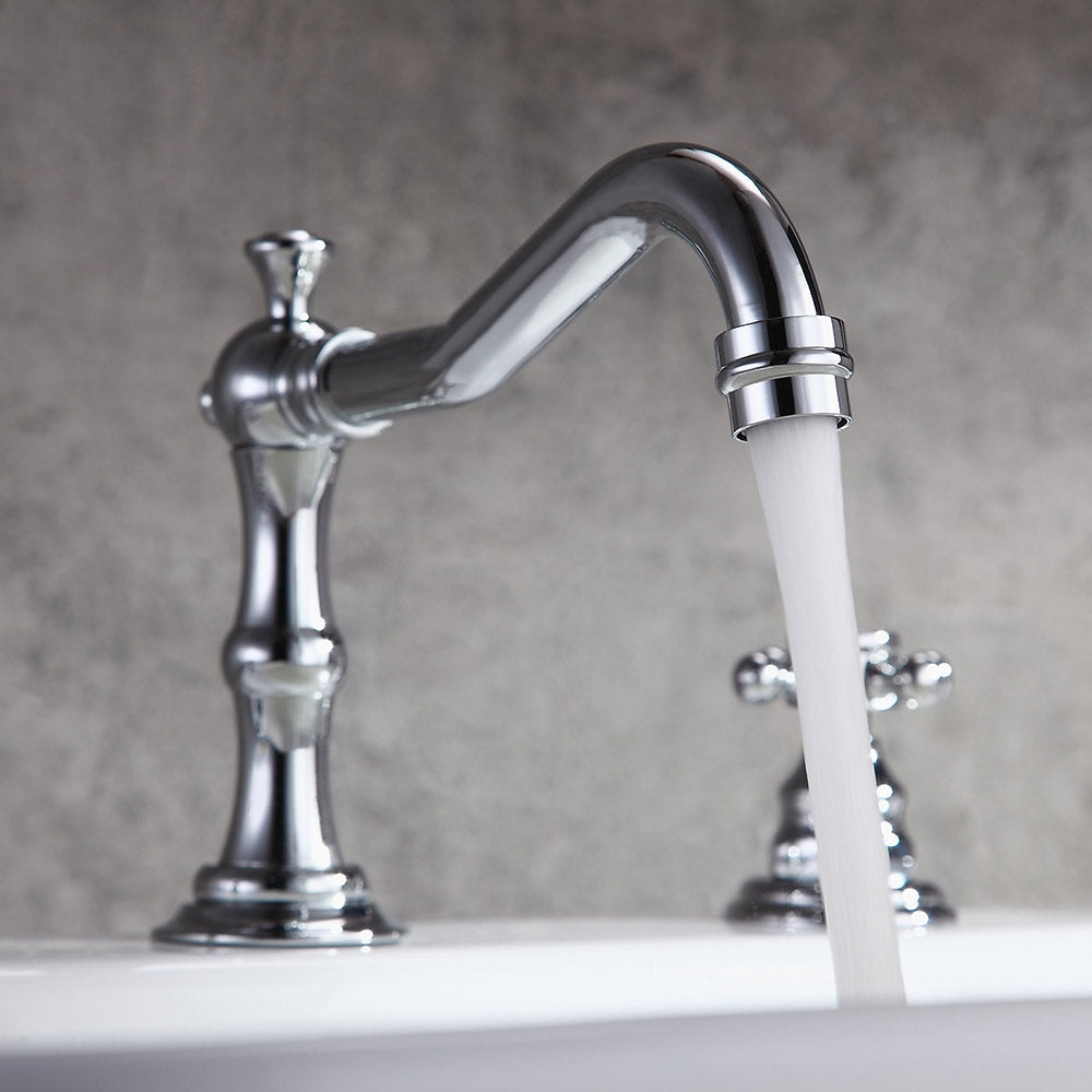 HMR - Chester Traditional Double Handle Bathroom Widespread Sink Faucet