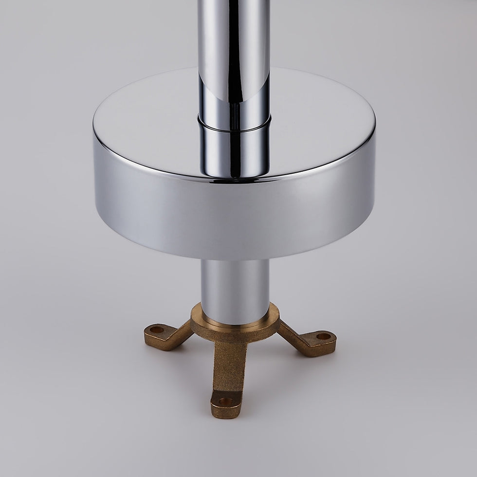 HMR - Brewst Floor Mount Tub Filler Freestanding Faucet in Chrome, Brass