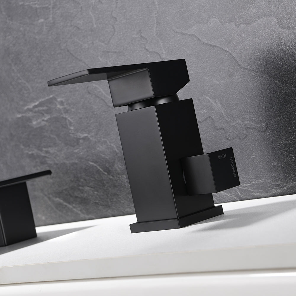 HMR - Moda Waterfall Filler Faucet with Handshower in Matte Black, Brass
