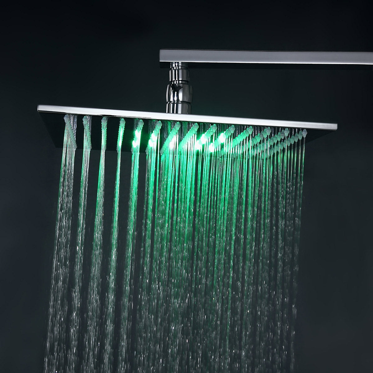 HMR - Wall Mount LED Thermostatic Shower Set with Hand Shower & Body Spray Jets