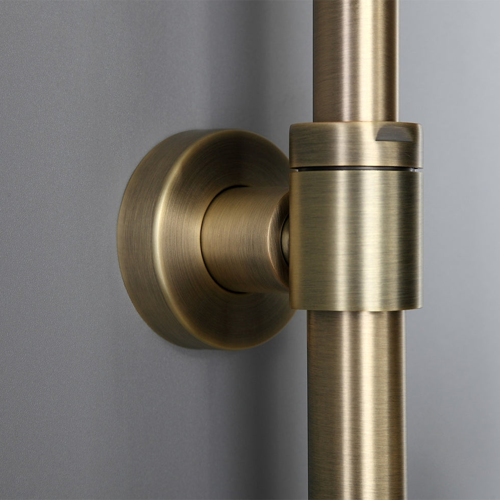 HMR - Rainfall Exposed Shower Fixture with Tub Spout in Antique Brass