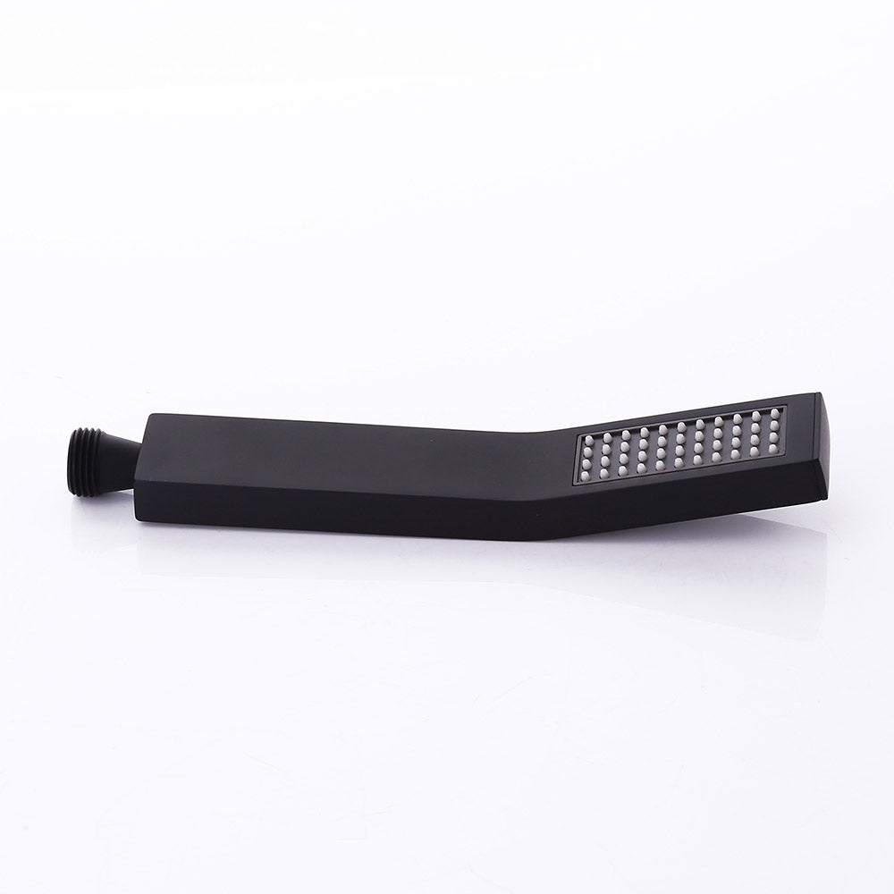 HMR - Square Handheld Hand Shower Head in Matte Black, Brass