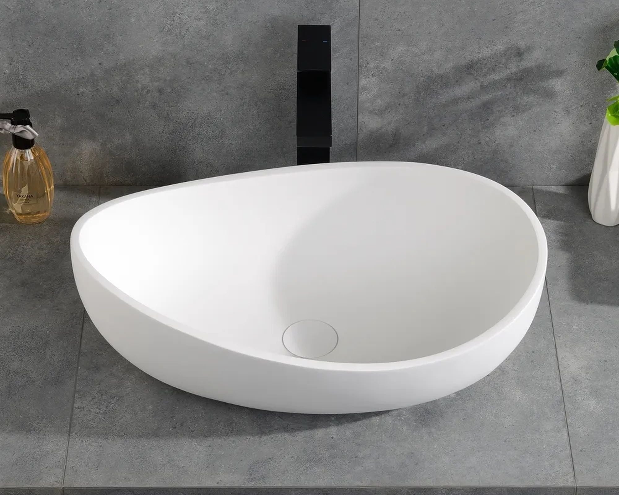HMR - Modern Bathroom Vessel Sink with Pop Up Drain