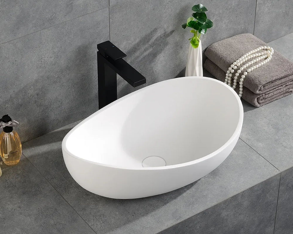 HMR - Modern Bathroom Vessel Sink with Pop Up Drain