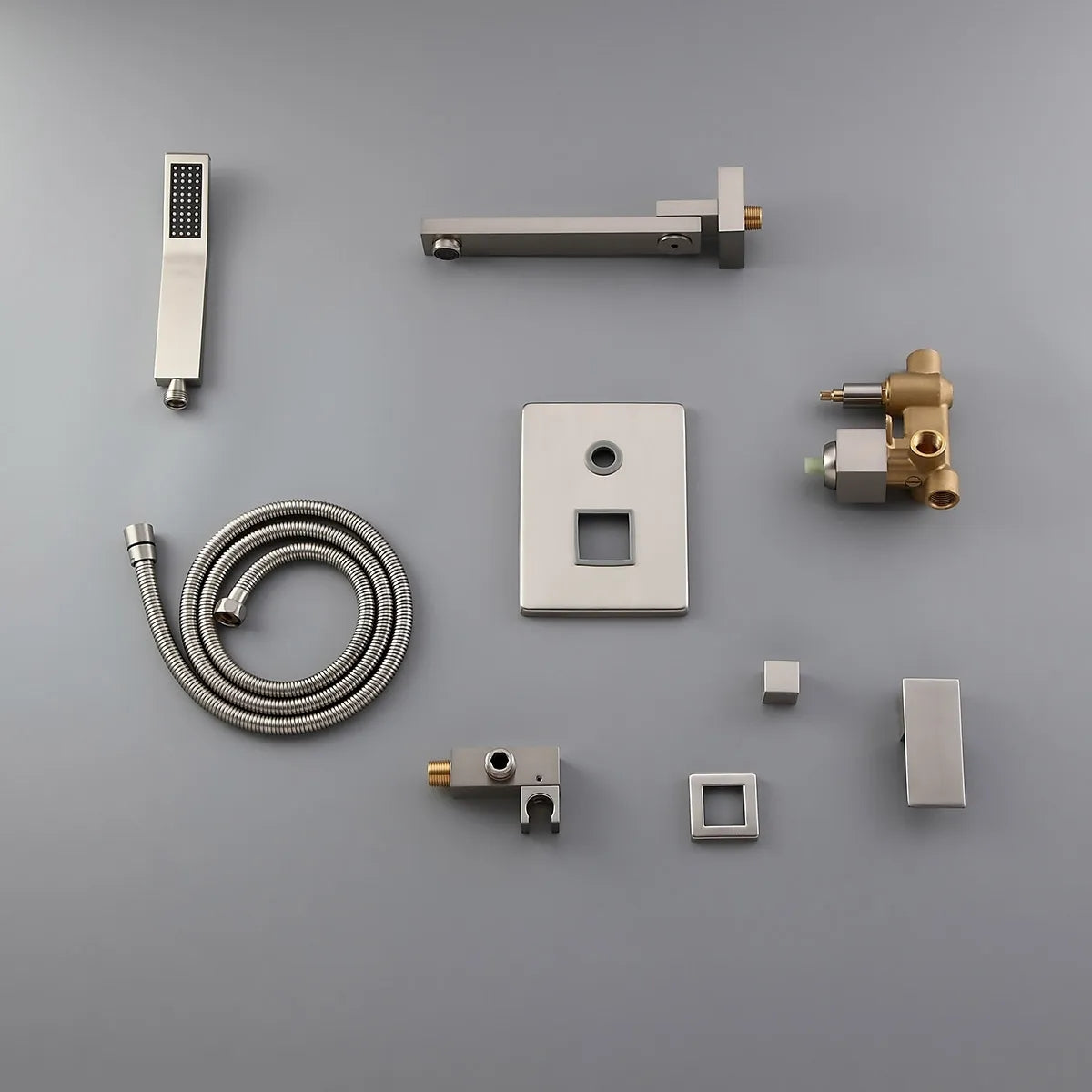 HMR - Ultramodern Wall Mounted Swirling Tub Filler Faucet with Hand Shower