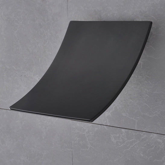HMR - Wall Stainless Steel Waterfall Shower Head in Matte Black