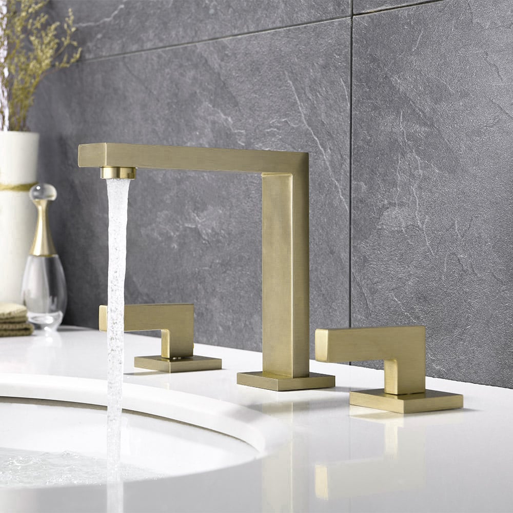HMR - Modern Widespread Bathroom Sink Faucet Double Handle