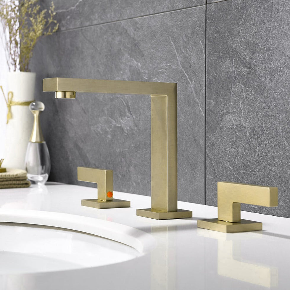 HMR - Modern Widespread Bathroom Sink Faucet Double Handle