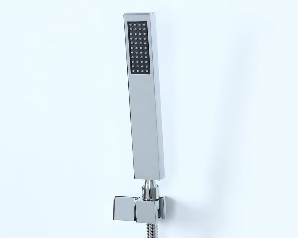 HMR - Wall Mount Waterfall 2-Handle Faucet with Hand Shower in Chrome